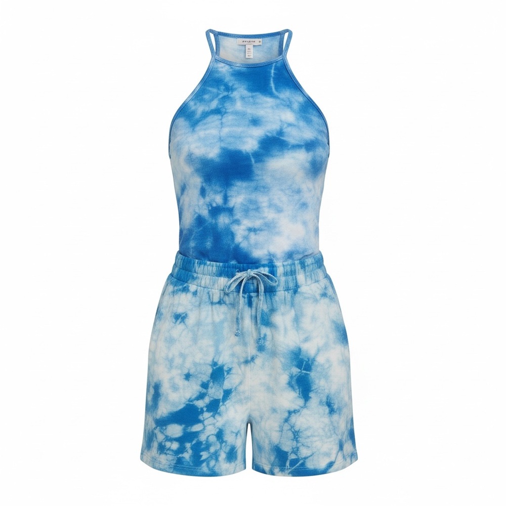 FRANKIES BIKINIS Set Sebastian Tank & Burl Sweatshorts, Ocean Tie Dye, Medium - Picture 12 of 12